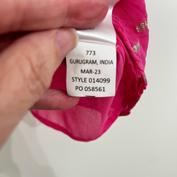 Lilly Pulitzer Joannah Aura Pink Women’s 8 Sleeveless Top Chain Vibrant Preppy - Picture 8 of 8